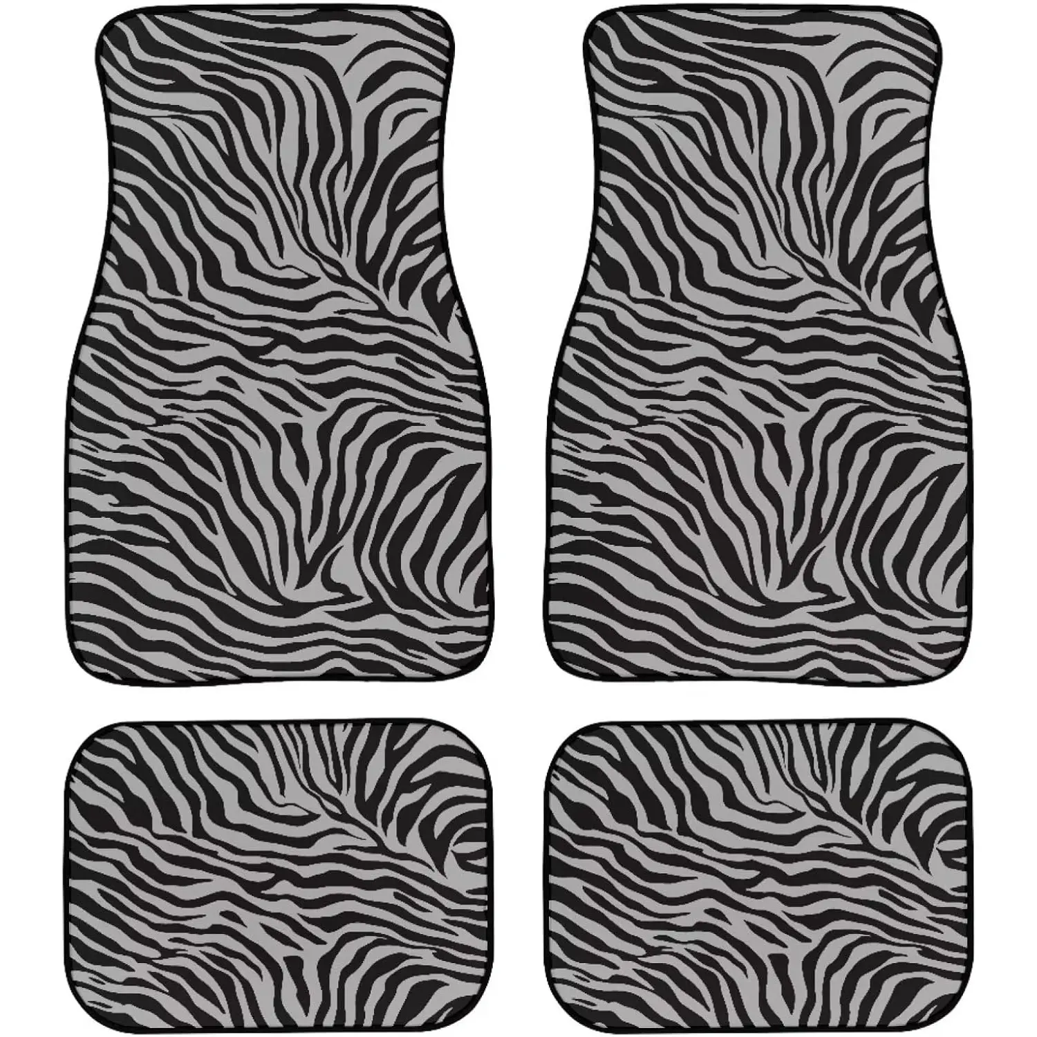 Floor Mats for Car Women Men Front & Rear Liners All-Weather Carpet floor mats for trucks, Van & SUV(Zebra Stripes) Truck Accessories Automotive Mats