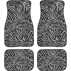 Floor Mats for Car Women Men Front & Rear Liners All-Weather Carpet Car Floor Mats for Truck, Van & SUV(Zebra Stripes) Truck Accessories