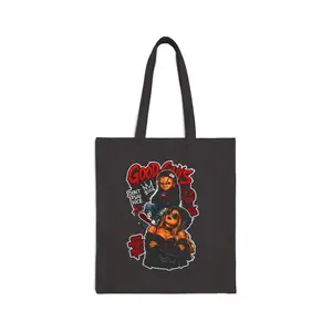 Horror Movie 'Good Guys' Canvas Tote Bag – Chucky-Inspired Trick-or-Treat Shopper