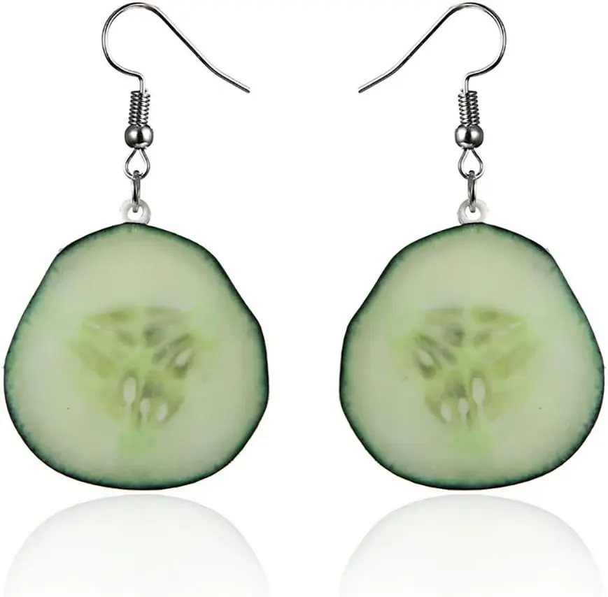 Trendy Statement Creative Funny Lifelike Fruits Orange Tomato Watermelon earrings Acrylic Earrings for Women