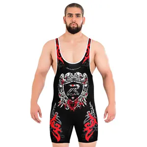ROAR-INT Eagle Red Men's Bodywear Vest - Singlet  for Wrestling, Powerlifting, Gym Workout and Bodybuilding