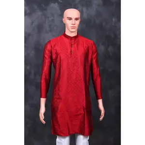Diamond Pattern Men's Kurta: Classy Comfort & Modern Fit by JCSFashions