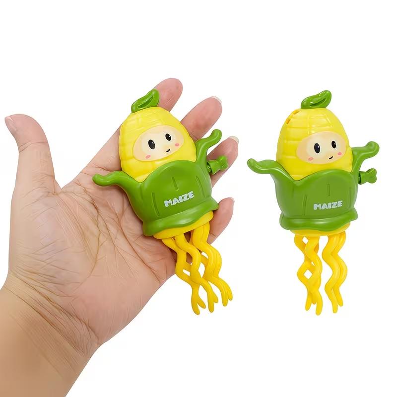 ✨ Wind-Up Dancing Corn Toy, Cute Cartoon Maize Spinning & Wiggling Toy for Kids, Fun Educational Novelty Gift for Indoor/Outdoor Play, Perfect Valentine's Day/Birthday Party Favor🎁 fidget