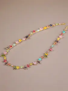 Unusual Colorful Crystal Necklace Y2K Style, Perfect for Summer Parties & Daily Wear, Trendy Accessory for Women