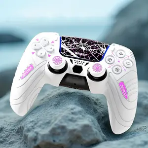 Game Controller Protective Case, Anti-slip Sweat-proof Game Controller Gamepads Protector with Touchpad Sticker, Console Accessories for PS5/PS4/Xbox