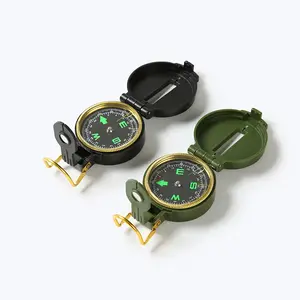 Outdoor Waterproof Flip Compass, Wilderness Survival American Multifunctional Compass Camping