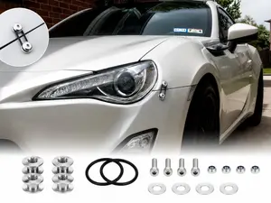 Universal Bumper Quick Release Fasteners, CNC Aluminum Bumper Reinforcement Washers, Fender Retainer Repair Kit for Cars, Trucks & Modified VehiclesJDM Style Racing Modification Car Exterior Upgrade#BumperQuickRelease #JDMStyle #CarModification