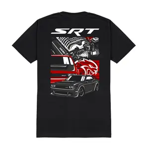 Dodge Challenger SRT Hellcat Muscle Car Graphic T-shirt Sweatshirt Hoodie 2 Sided High-Performance Car Enthusiast Unisex Tee Lover Tee Gift for Car Lovers