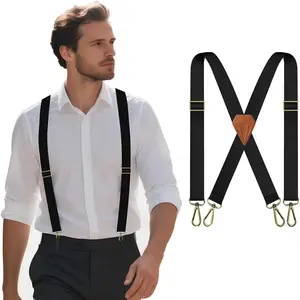 Suspenders for Men Heavy Duty Elastic, 1.5 Inches Mens Suspenders for Jeans, Adjustable Work X- Men's Suspender for Dress Pants
