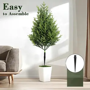 1-Pack Artificial Pine & Cypress Ground Spike Tree - Christmas Decor for Indoor/Outdoor Yard & Home - Artificial Cedar Trees