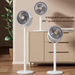Adjustable Height Fan, 5 Speed Settings, Type-C Charging Interface, Lithium Battery Powered, Air Circulation, Modern Home Use, Usb Rechargeable Fan