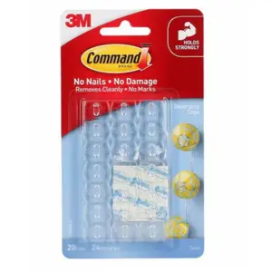 3M Command Decorating Clips Clear 20Ea