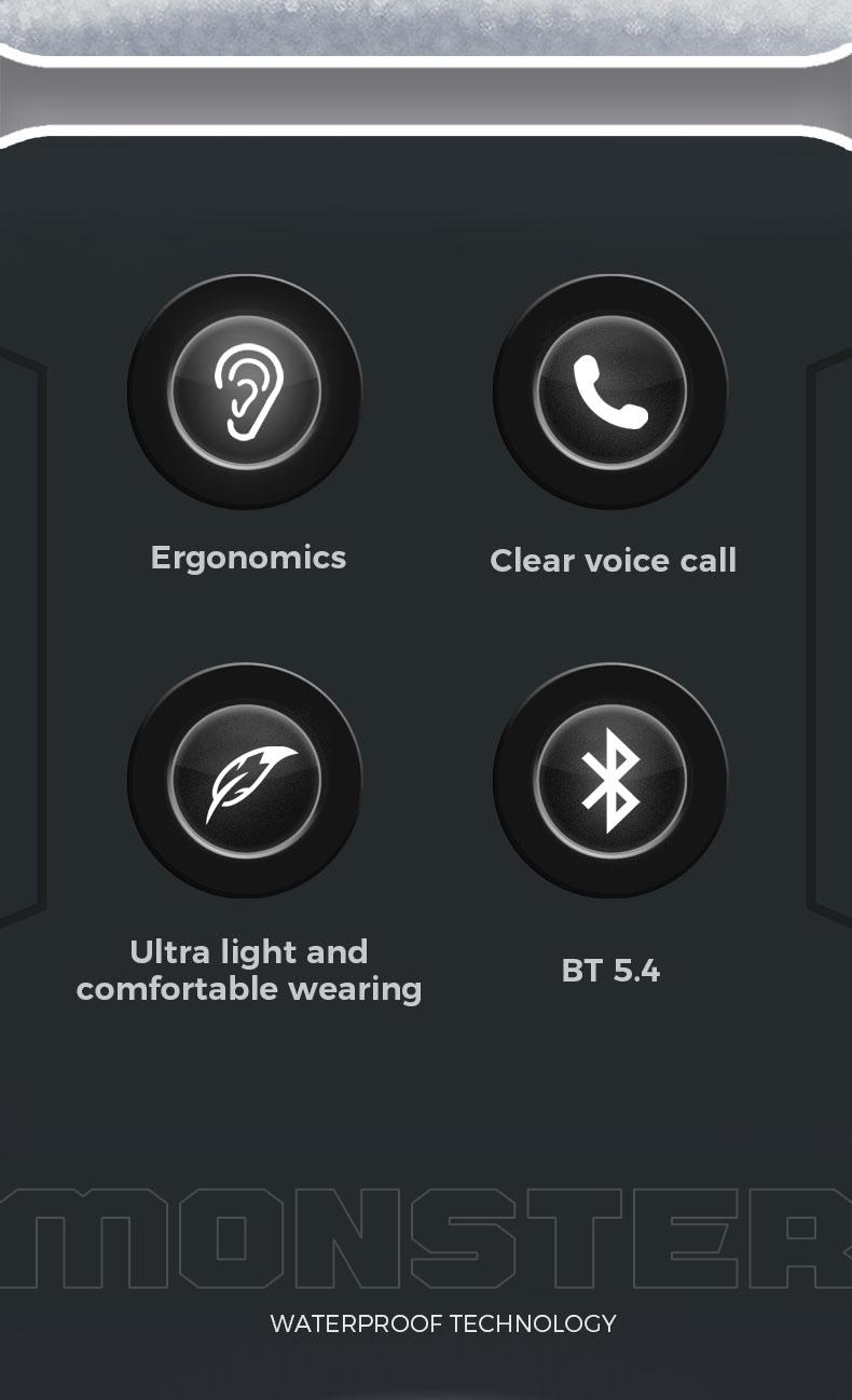Monster Ear Buds - Headphones Bluetooth with Dual-Fold Design, Noise Isolation - 145H Playtime Wireless Earbuds Bluetooth 6.0, IPX5 Waterproof & Sweatproof Wireless Headphones, Headset Ideal Traveling Gadgets & Electronic Gifts for Men and Women Monster Ear Buds - Headphones Bluetooth with Dual-Fold Design, Noise Isolation - 145H Playtime Wireless Earbuds Bluetooth 6.0, IPX5 Waterproof & Sweatproof Wireless Headphones, Headset Ideal Traveling Gadgets & Electronic Gifts for Men and Women