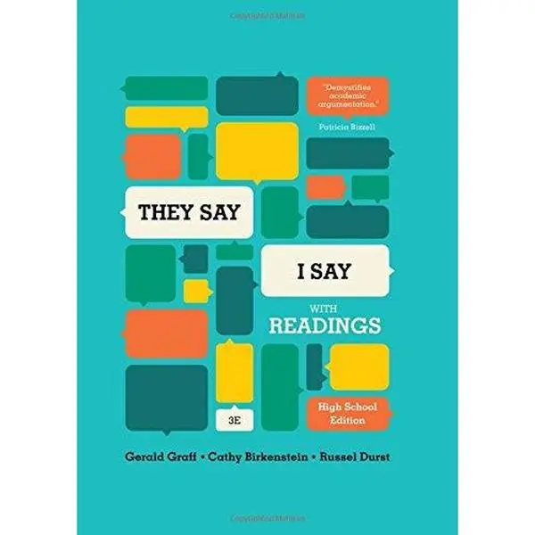USED Book - They Say / I Say: The Moves That Matter in Academic Writing, with Readings (Third High School Edition) by Gerald Graff (Hardcover) - english