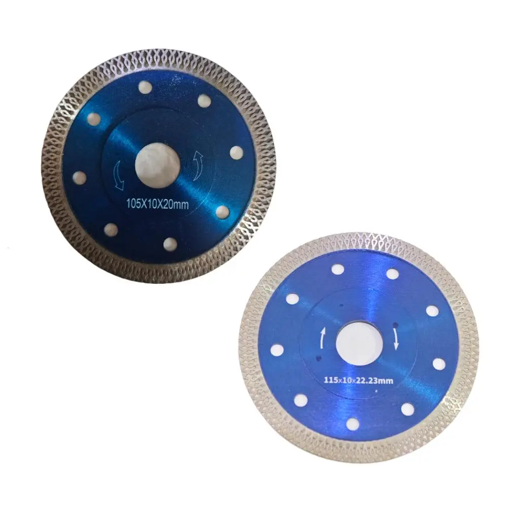 Diamond Blade Set 115mm and 105mm, Thin Edge Sharp Cutting Discs for Porcelain and Stone, Ideal for Precision Tile Cuts