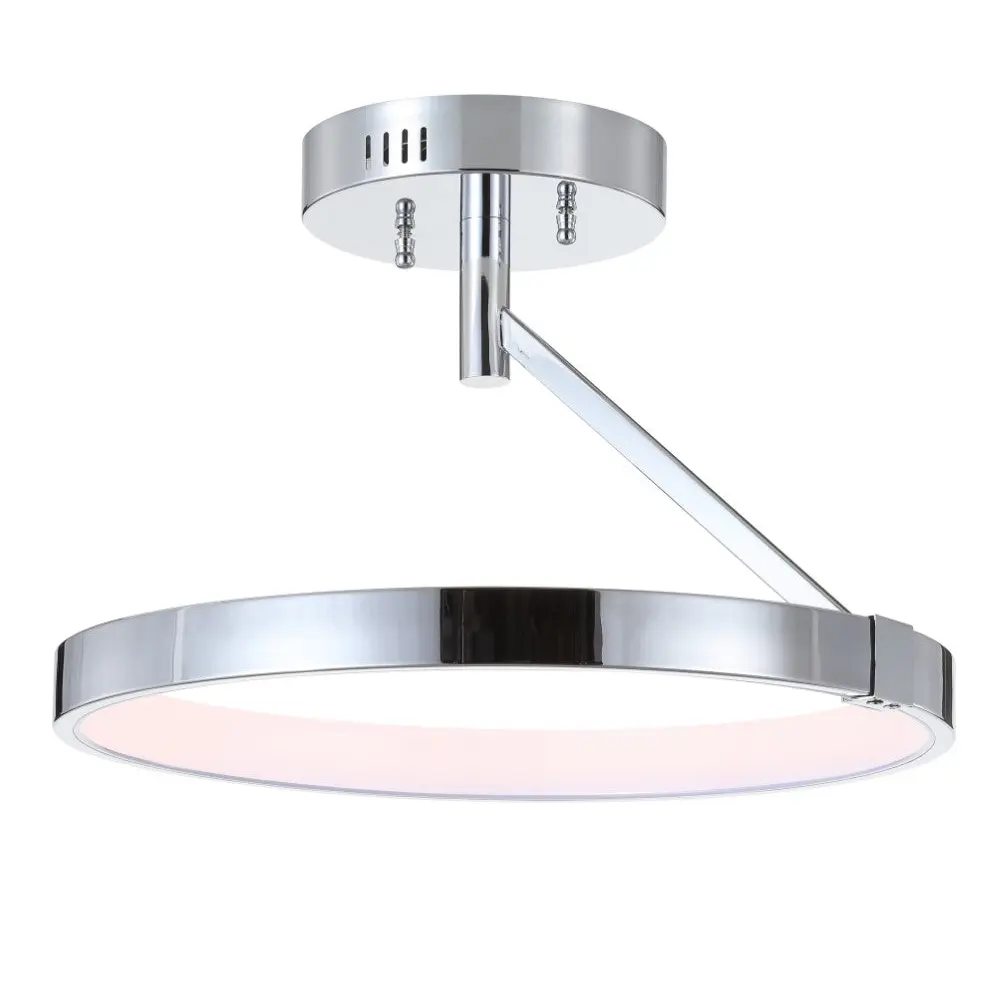 Owen 17.5" Dimmable Integrated LED Metal Semi Flush Mount, Dimmable Ceiling Lights, LED Lighted Indoor Lighting Fixture