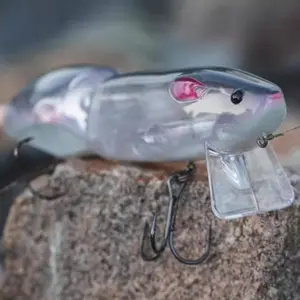 Water Surface Wake-Up Bait Large Mouse Swimbait Multi-Jointed Fish Lure, Fishing Gear for Anglers, Enhance Catch Rate