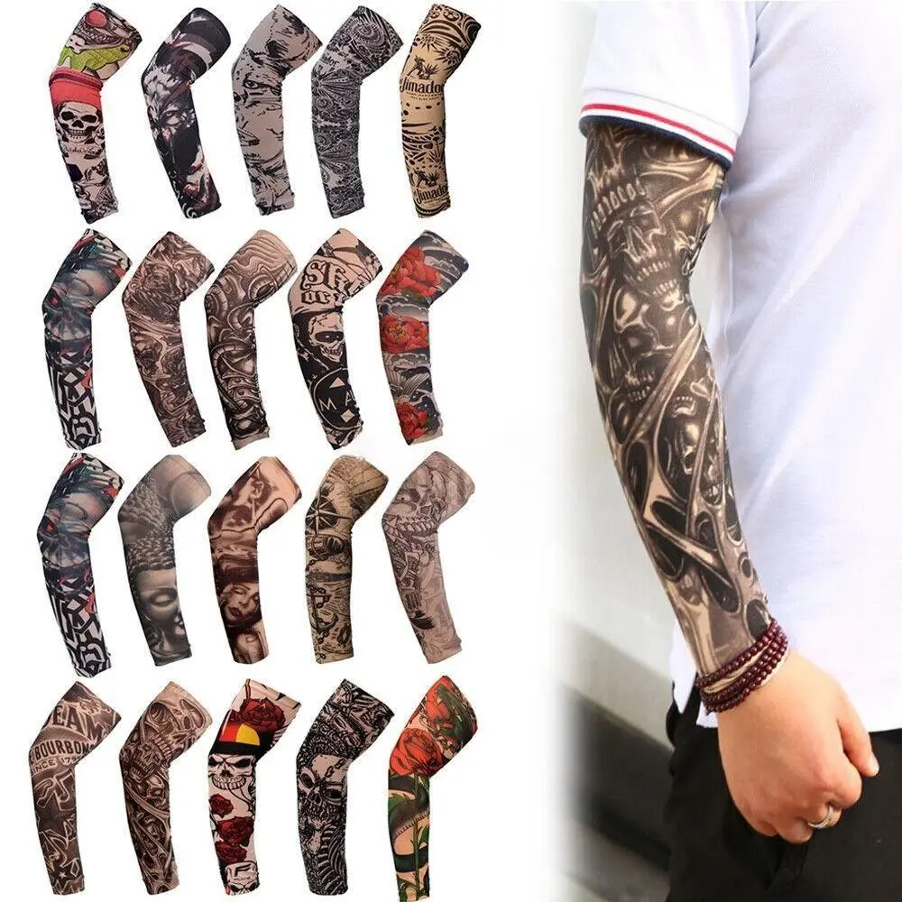 Unisex Cooling Arm Sleeves (5 Pairs, 15.4"x3.1"), Stretchy Nylon-Spandex Armsleeve with UV Protection, Fast-Dry for Golf, Climbing, Cycling, Protect Your Arms & Hands, Sports & Outdoor Accessories