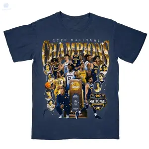 Michigann Men's Basketball Campus Ink 2026 National Championship Team T-Shirt, Unisex Fit for Men and Women