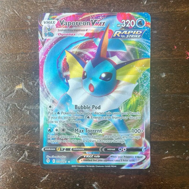 Vaporeon VMAX Trading Card Game Collectible Card