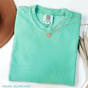 Comfort Colors Basic Blank T-Shirt, Unisex Casual Tee, Gift for Him or Her, Everyday Essential Shirt, Full Colors, Women's Letter Print Short Sleeve Tee
