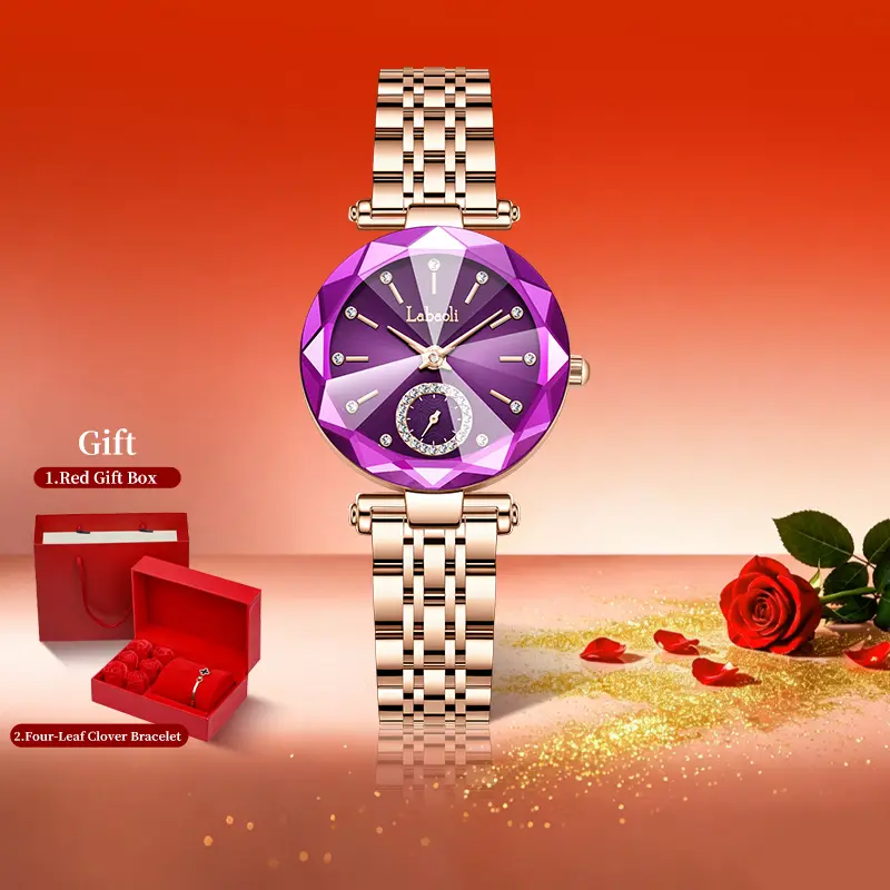 [S]Elegant Women's Watch LA729 Water-Resistant Fashionable Design Adjustable Strap Scratch-Resistant Perfect for Birthday Gifts Valentine's Day Mother's Day Wedding Anniversaries elegant round analog quartz watch