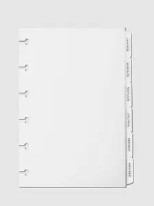 Monthly Side Tab Planner Dividers | Low Profile | Matte Monthly Side Tab Planner Dividers | Low Profile | Matte
