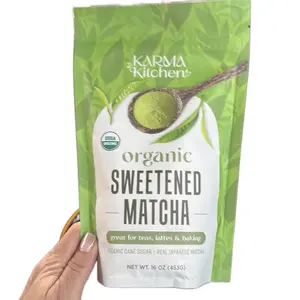 Organic Sweetened Matcha 16 oz Real Japanese Matcha Vegan for Teas Lattes & Baking Beverage