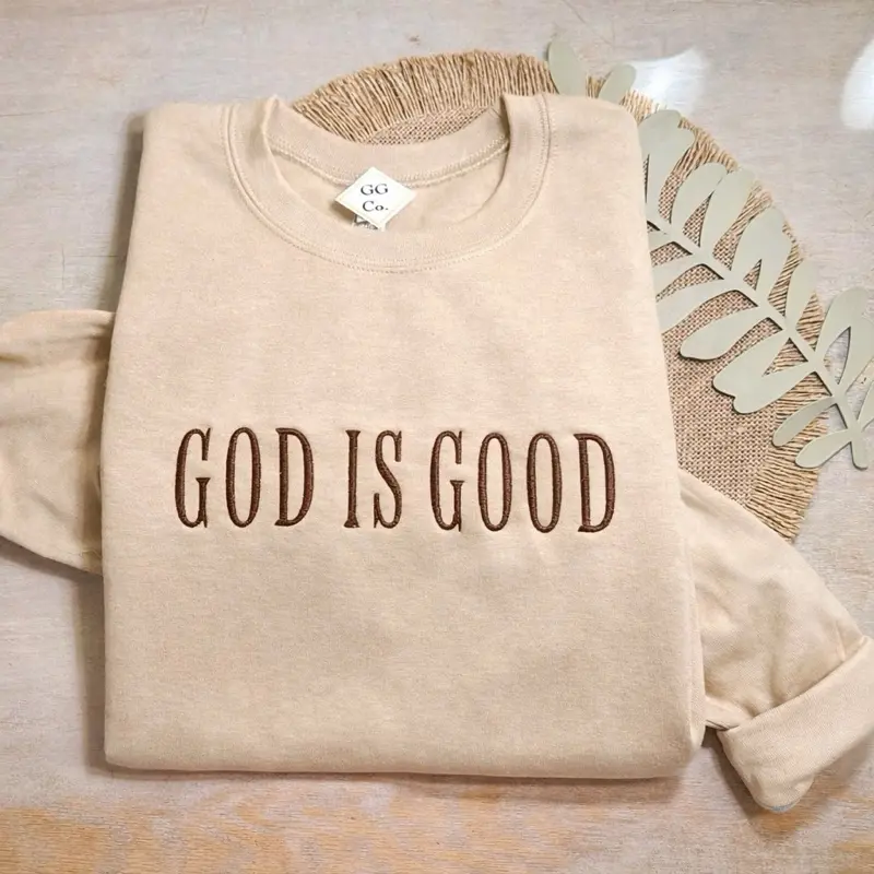 God Is Good Embroidered Shirt