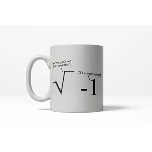 Its Complicated Math Problem Funny Dating Ceramic Coffee Drinking Mug 11oz Cup Funny Coffee Mugs Ceramic Printed Drinkware Cup