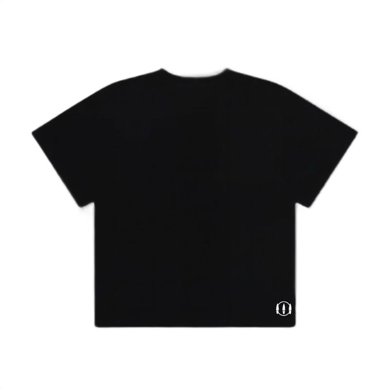 Cropped Men's T-Shirt - Casual Streetwear Top with Modern Fit & 7oz Cotton Material for Versatile Styling Menswear Tshirt Crewneck