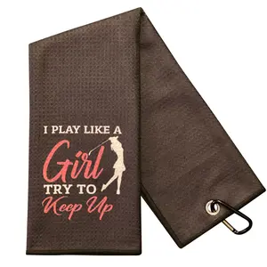 Ladies Golf Towel - Mother's Day Golf Gift for Mom - Swing Like a Girl Golf Gifts for Women
