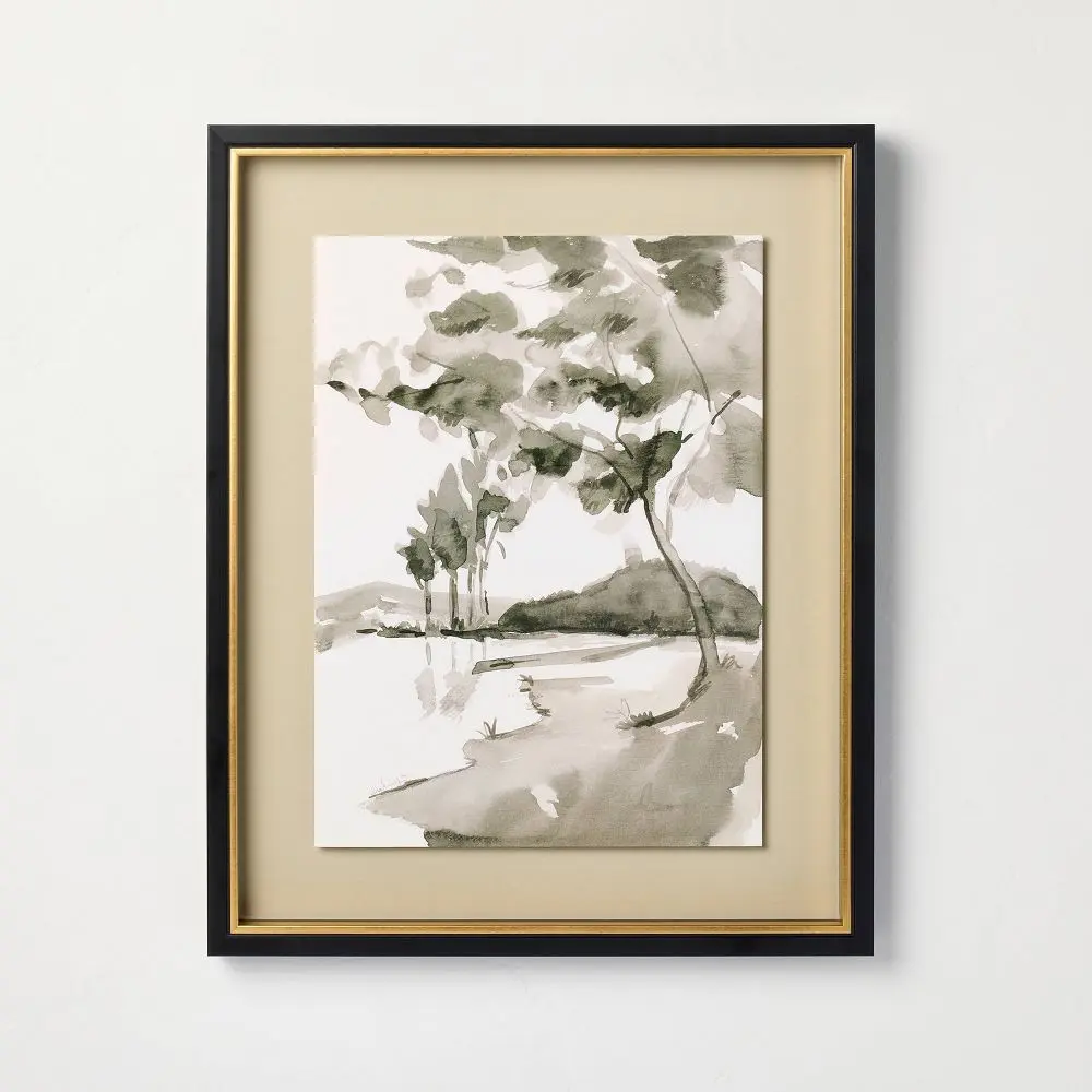 16"x20" Washed Landscape Framed Wall Art - Hearth & Hand with Magnolia