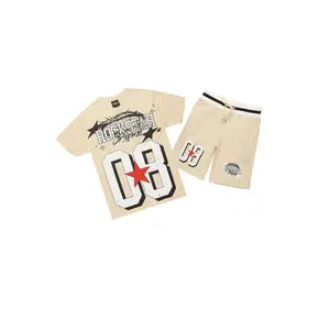 Allstar Beige/White T-Shirt Short Set