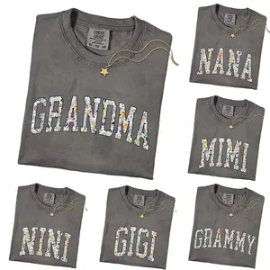 Comfort Colors Custom Grandma Pepper T-Shirt  Personalized Family Gift  Floral Mama Nana Auntie Mimi Gigi Grammy Shirt  Mother's Day Gift - DarkFlex