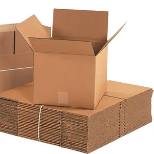 Corrugated Cardboard Box, 10"L x 10"W x 10"H, Pack of 20 | Shipping, Packaging, Moving, Home or Business Storage Boxes, Sturdy Wholesale Bulk Boxes Stackable Organizer Stackable Container Bins