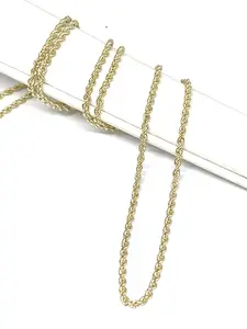 14k Solid Gold Yellow Rope Chain 16-26 inches 2mm (Semi-Hollow Style)