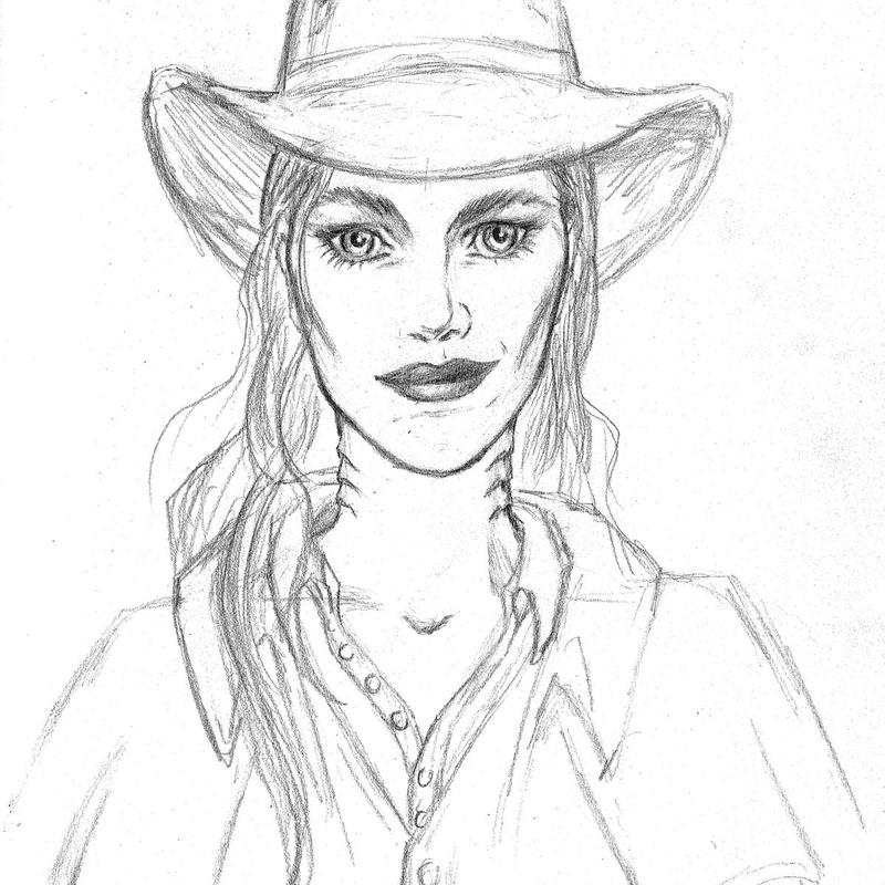 Violet Bast Sketch - Custom Illustration Made to Order Artistic Decor Poster Artwork