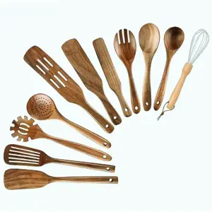Acacia Wood Cooking Spatula Sets - Versatile Spatula for Various Cooking Techniques, Ideal for Home Use