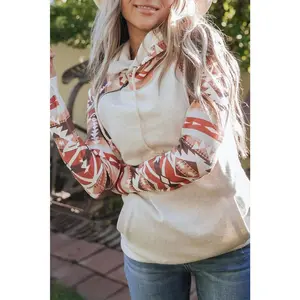 Western Aztec Double Hood Hoodie