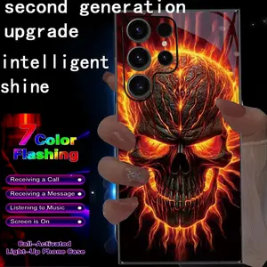 2nd Gen Upgraded Luminous Phone Case, NFC Control, Fits S25 Ultra/s24 Ultra/s22 Ultra, Smart Light-Up Sound-Controlled, Trendy Gift