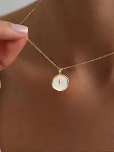 Dainty 14K Gold Plated Cross Pendant Necklace for Women, Dainty Necklaces, Minimalist Small Cross Charm Choker, Everyday Christian Jewelry, Religious Necklace Gift for Her, Layered Delicate Chain Necklace, Classic Faith-Inspired Pendant Accessory