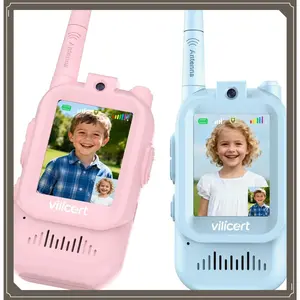 Video Walkie Talkie Toys for Age 3-12 Boys Girls, 2 Pack Walkie Talkies with Screen, Long Range 2 Way Radio with 4 Voice Effects, Christmas Birthday Gifts for Kids Indoor Outdoor Camping(Gag Toys & Practical Jokes)(Gag Toys & Practical Jokes)
