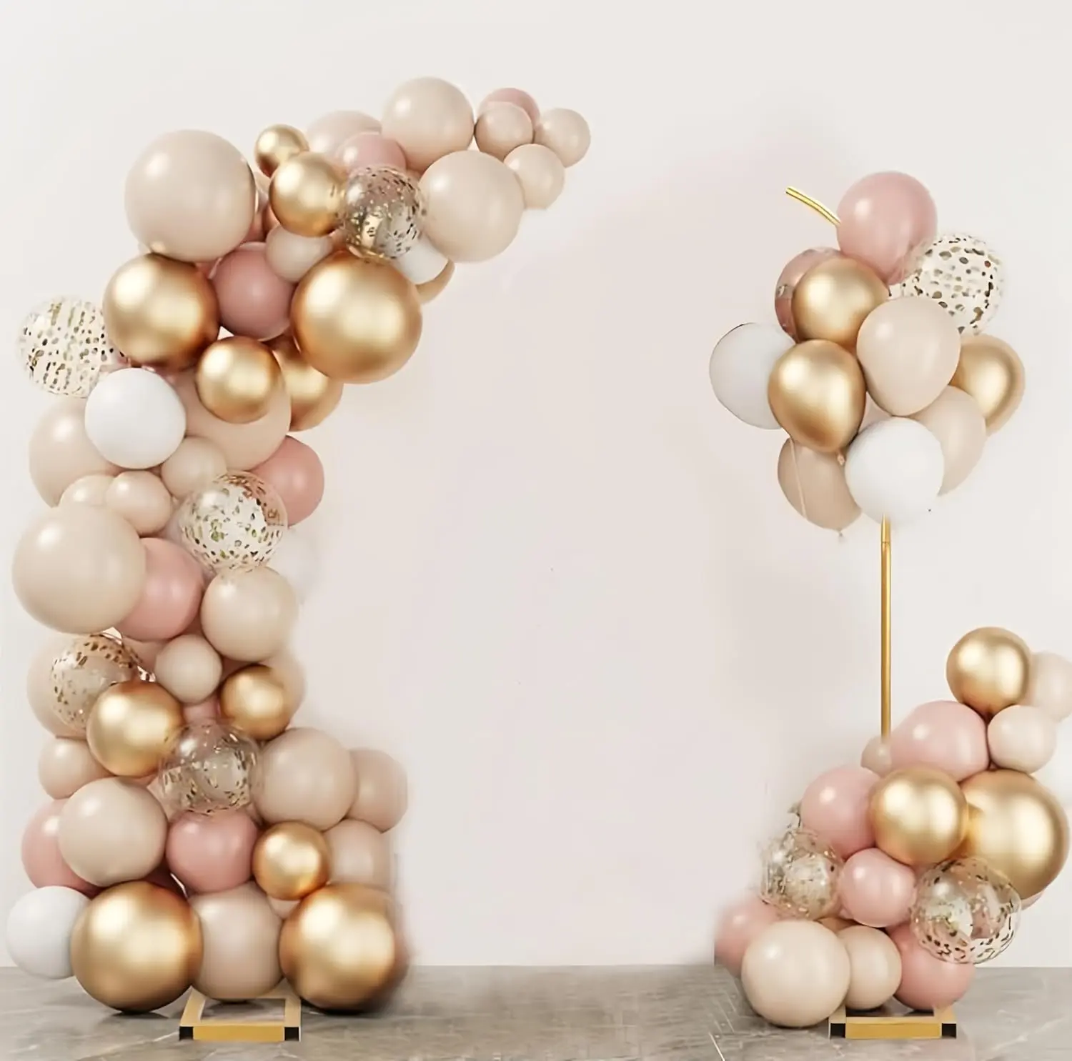 Balloon Arch Stand Set of 2 - Metal Backdrop for Wedding, Birthday, Anniversary, Bridal and  Shower - Flower and Floral Arch for Ceremony