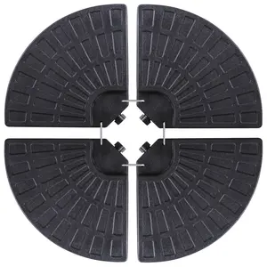 SuperDeal 4-Piece Heavy Duty Offset Outdoor Patio Umbrella Base Sand w/Carry Handles Easy-Fill Spouts for Water or Sand, Black patio furniture