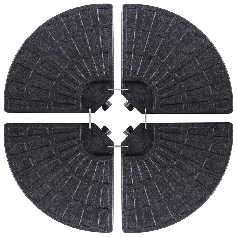 hampton bay patio umbrella base in blac EASTON 9 Ft Half with Black Round Plastic Weight Included, Black/White Stripe This 225 Amalfi Fabric with Piping /