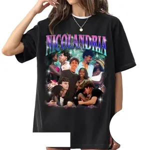 Nicolandria Shirt Unisex Fit Cotton Tshirt Tee Nic Olandria Rap Vintage Style Double-needle Neck Sleeves Hem Gildan