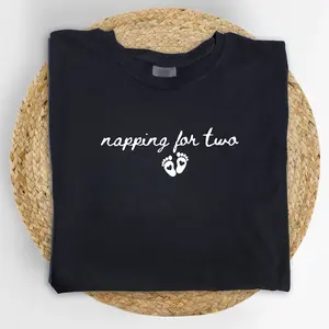 MAPTEES Napping For Two Comfort Colors Shirt, Pregnancy Announcement Graphic Tee, Cute Maternity T-shirt, Funny Pregnant Mom Outfits