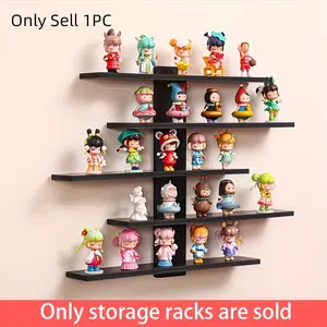 5-Tier Wall Floating Shelf, Display Rack for Anime Figures, Dolls & Plants, Decor Storage for Bedroom, Living Room & Kids Room