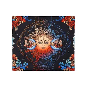 fathersdaygift VEVOR Sun and Moon Tapestry, Psychedelic Mystic Floral Aesthetic Wall Tapestry, Vintage Wall Blanket for Home Decoration, Suitable for Bedroom, Living Room, Dorm (50.39x 57.87 inches)